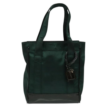 GUCCI Hand Bag Satin Khaki Silver 000 2854 0500 5 Auth BA2579 - 0