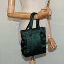 GUCCI Hand Bag Satin Khaki Silver 000 2854 0500 5 Auth BA2579-21