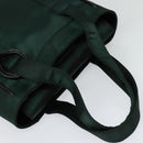 GUCCI Hand Bag Satin Khaki Silver 000 2854 0500 5 Auth BA2579-6