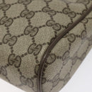 GUCCI GG Supreme Web Sherry Line Clutch Bag PVC Beige 89 01 012 Auth BA2580-10