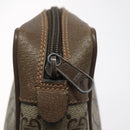 GUCCI GG Supreme Web Sherry Line Clutch Bag PVC Beige 89 01 012 Auth BA2580-12