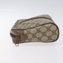 GUCCI GG Supreme Web Sherry Line Clutch Bag PVC Beige 89 01 012 Auth BA2580-5