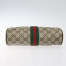 GUCCI GG Supreme Web Sherry Line Clutch Bag PVC Beige 89 01 012 Auth BA2580-7