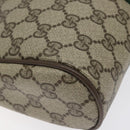 GUCCI GG Supreme Web Sherry Line Clutch Bag PVC Beige 89 01 012 Auth BA2580-9