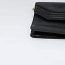 Christian Dior Chain Shoulder Bag Leather Black Gold Auth BA2581-10