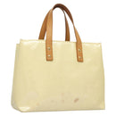 LOUIS VUITTON Monogram Vernis Reade PM Hand Bag Perle M91336 LV Auth BA2583-1