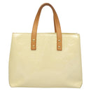 LOUIS VUITTON Monogram Vernis Reade PM Hand Bag Perle M91336 LV Auth BA2583-2
