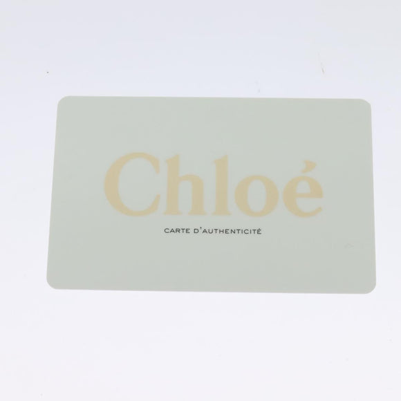 Chloe Fay Shoulder Bag Suede Leather Beige Gold Auth BA2586