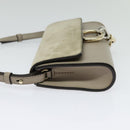 Chloe Fay Shoulder Bag Suede Leather Beige Gold Auth BA2586-4