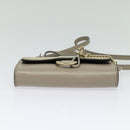 Chloe Fay Shoulder Bag Suede Leather Beige Gold Auth BA2586-5