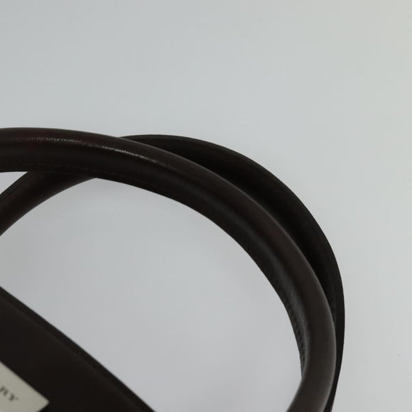 BURBERRY Nova Check Hand Bag Canvas Beige Silver Auth BA2588