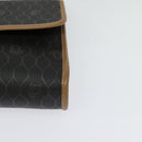 Christian Dior Honeycomb Canvas Shoulder Bag PVC Black Gold Auth BA2589-14
