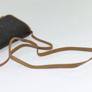 Christian Dior Honeycomb Canvas Shoulder Bag PVC Black Gold Auth BA2589-7