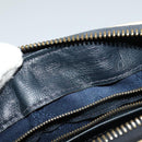 MCM Logogram Vicetos Hand Bag PVC Leather 2way White Gold Auth BA2592-15