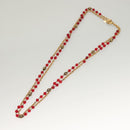 CHANEL COCO Mark Necklace metal Gold CC Auth BA2608-13