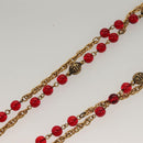 CHANEL COCO Mark Necklace metal Gold CC Auth BA2608-16