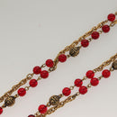 CHANEL COCO Mark Necklace metal Gold CC Auth BA2608-17