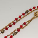 CHANEL COCO Mark Necklace metal Gold CC Auth BA2608-18