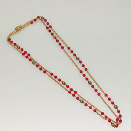 CHANEL COCO Mark Necklace metal Gold CC Auth BA2608 - 0