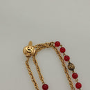 CHANEL COCO Mark Necklace metal Gold CC Auth BA2608-9