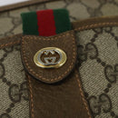 GUCCI GG Supreme Web Sherry Line Bag PVC Beige Gold 89 02 032 Auth BA2611-17