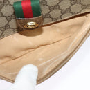 GUCCI GG Supreme Web Sherry Line Bag PVC Beige Gold 89 02 032 Auth BA2611-21
