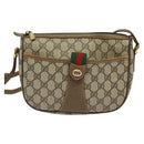 GUCCI GG Supreme Web Sherry Line Bag PVC Beige Gold 89 02 032 Auth BA2611-13