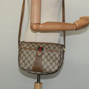 GUCCI GG Supreme Web Sherry Line Bag PVC Beige Gold 89 02 032 Auth BA2611-22