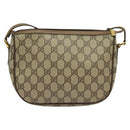 GUCCI GG Supreme Web Sherry Line Bag PVC Beige Gold 89 02 032 Auth BA2611-2