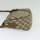 GUCCI GG Supreme Web Sherry Line Bag PVC Beige Gold 89 02 032 Auth BA2611-3