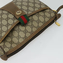 GUCCI GG Supreme Web Sherry Line Bag PVC Beige Gold 89 02 032 Auth BA2611-6