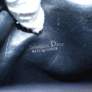 Christian Dior Trotter Canvas Shoulder Bag Navy Gold Auth BA2614-11