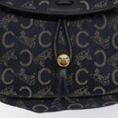 CELINE C Sulky Shoulder Bag Canvas Navy Gold Auth BA2617-18