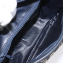 CELINE C Sulky Shoulder Bag Canvas Navy Gold Auth BA2617-11