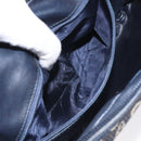 CELINE C Sulky Shoulder Bag Canvas Navy Gold Auth BA2617-12