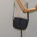 CELINE C Sulky Shoulder Bag Canvas Navy Gold Auth BA2617-22