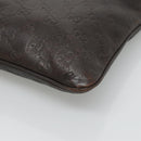 GUCCI GG Canvas Guccissima Bag Leather Dark Brown Gold 201538 Auth BA2619-9