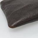 GUCCI GG Canvas Guccissima Bag Leather Dark Brown Gold 201538 Auth BA2619-14