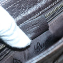 GUCCI GG Canvas Guccissima Bag Leather Dark Brown Gold 201538 Auth BA2619-12