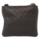 GUCCI GG Canvas Guccissima Bag Leather Dark Brown Gold 201538 Auth BA2619-2