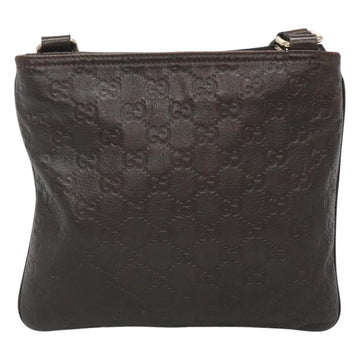 GUCCI GG Canvas Guccissima Bag Leather Dark Brown Gold 201538 Auth BA2619 - 0