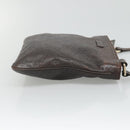 GUCCI GG Canvas Guccissima Bag Leather Dark Brown Gold 201538 Auth BA2619-3