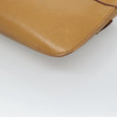 CARTIER Must Line Clutch Bag Leather Brown Gold Auth BA2622-10