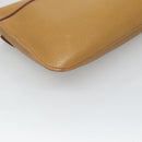 CARTIER Must Line Clutch Bag Leather Brown Gold Auth BA2622-11