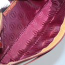 CARTIER Must Line Clutch Bag Leather Brown Gold Auth BA2622-13