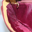 CARTIER Must Line Clutch Bag Leather Brown Gold Auth BA2622-15