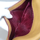 CARTIER Must Line Clutch Bag Leather Brown Gold Auth BA2622-17