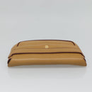 CARTIER Must Line Clutch Bag Leather Brown Gold Auth BA2622-6