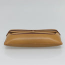 CARTIER Must Line Clutch Bag Leather Brown Gold Auth BA2622-7