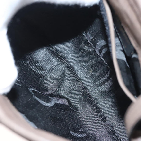 Salvatore Ferragamo Shoulder Bag Suede Brown Gold Auth BA2629